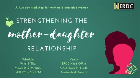 workshop stregthening the mother daughter relationship erdc