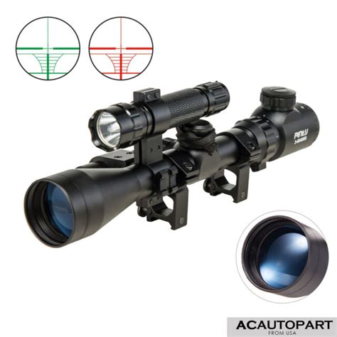 Pinty 3 9x40 Tactical Rifle Scope Crosshair Rangefinder Green Laser