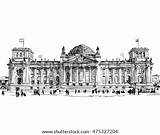 Reichstag Berlin Building Germany Vector Old Sketch Shutterstock Drawn Stock Hand Preview sketch template