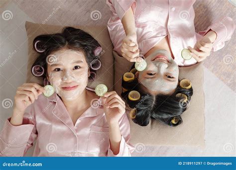 spa party  home stock image image  hygiene cheerful