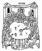 Orthodox Coloring Church Icon Pages Christian Easter Icons Supper Byzantine Saints Book Drawing Activities Scribd Last sketch template