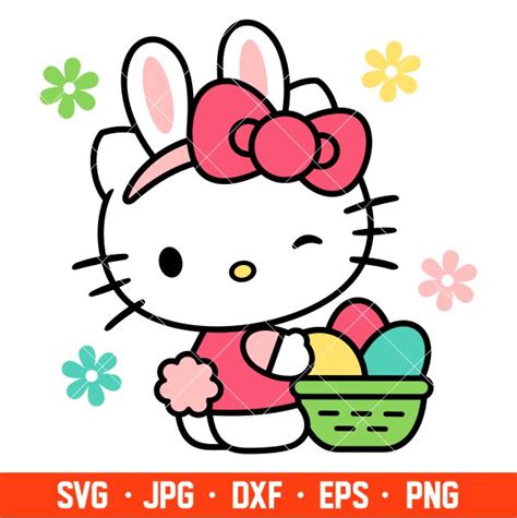 kitty easter svg easter bunny svg happy easter svg inspire