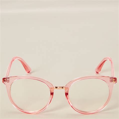 Clear Pink Round Fake Glasses Claire S