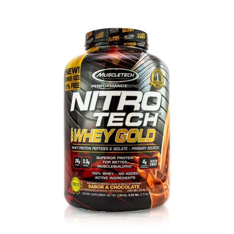 proteina nitro tech whey gold muscletech  lbs