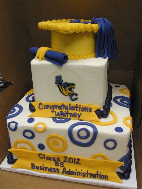 graduation cake cap and gown diploma tassel sports logo tier cake