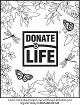 Coloring Donate Life Month Resources National Sheets sketch template