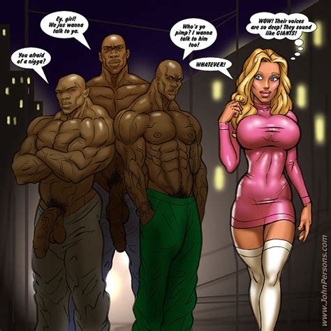 hot blonde slut and three nigga s dicks porn comic