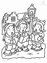 Chorus Christmas Singing Coloring Viewed Kb Size sketch template