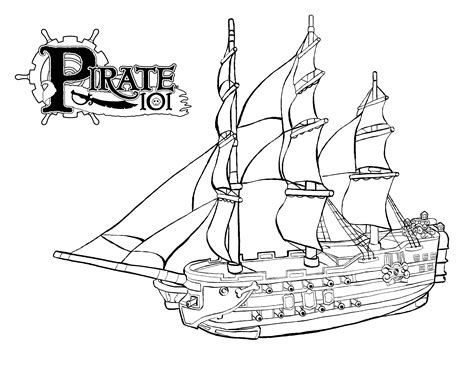 coloring page pirate ship  transportation printable coloring