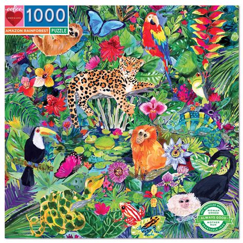 eeboo amazon rainforest  pc puzzle jigsaw puzzles