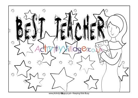 teacher colouring page