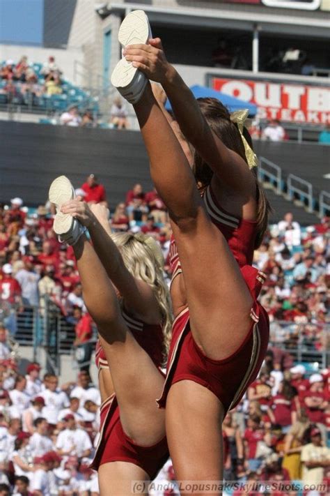 Florida State Cheerleaders Cheer Heel Stretch Kyfun Hot