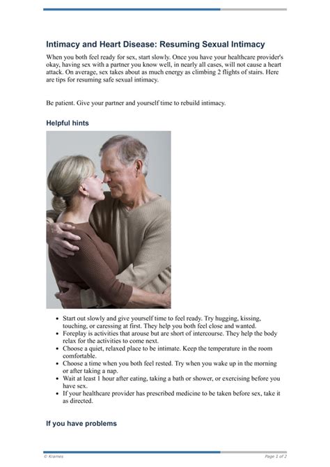 pdf intimacy and heart disease resuming sexual intimacy