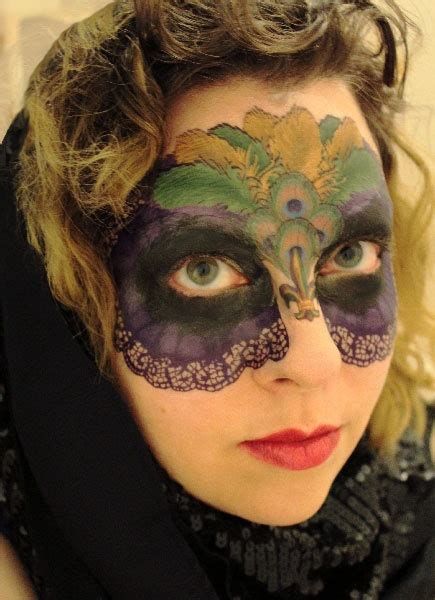 Purple Mardi Gras Mask Temporary Makeup Tattoo For By Sugartats