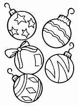 Kerstballen Eenvoudige sketch template