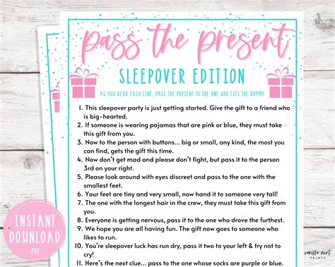 11 printable sleepover games party games for teenage girls uk vlr eng br