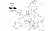 Europe Map Coloring Color Kids Pages sketch template