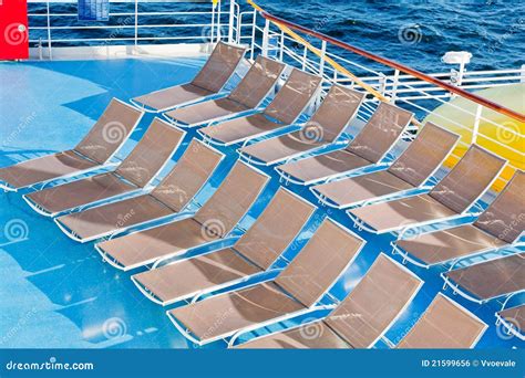 outdoor relaxation area  cruise liner stock photo image  open cruise