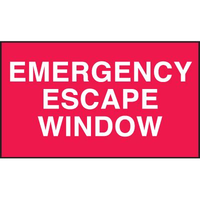 emergency escape window safety door  window decals seton