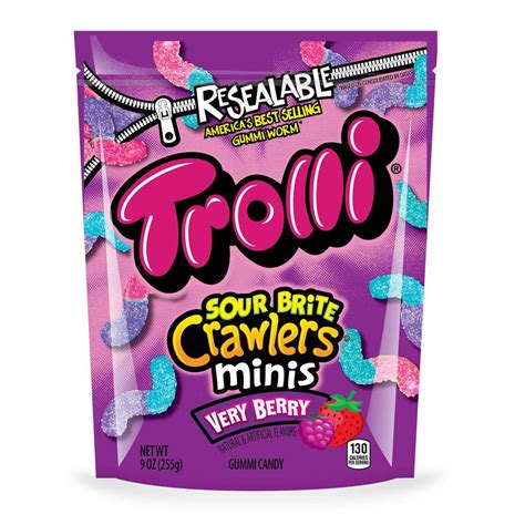 amazoncom trolli sour brite crawlers gummy candy  berry