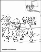 Coloring Playing Kids Pages Basketball Exercise Children Clipart Drawing Printable Colorings Getcolorings Ball Library Sports Game Getdrawings Color Drawings sketch template
