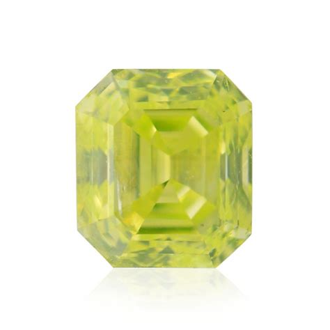 0 17 carat fancy intense green yellow diamond emerald shape si1 clarity gia sku 333292