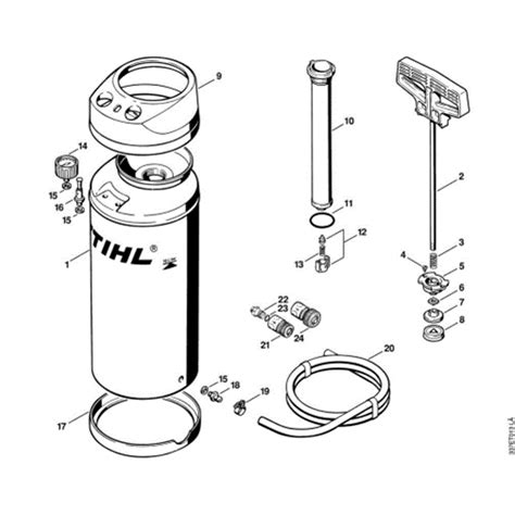 stihl ts  disc cutter ts parts diagram  pressurized water tank