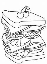 Sandwich Coloring Double Fun Kids Brood sketch template