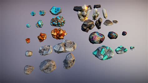 minerals game ready asset pack flippednormals