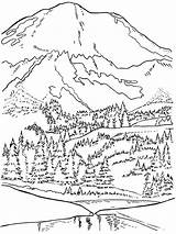 Coloring Pages Mountain Printable Mountains Getcolorings Color Mount sketch template
