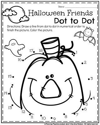 october preschool worksheets planning playtime halloween