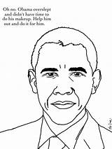 Obama Coloring Barack President Getcolorings Print Color sketch template