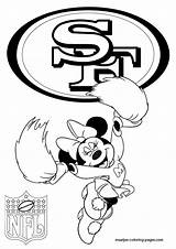 Coloring Pages 49ers Francisco San Mouse Minnie Nfl Cheerleader Print Football Clipartmag Browser Window sketch template