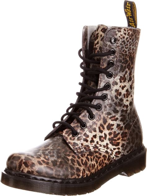 dr martens womens leopard  print lace ups boots   uk amazoncouk shoes bags