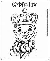 Rei Cristo Colorir Solenidade Desenhos Senhor Amiguinhos Deus Jacozinho sketch template