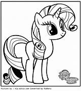 Coloring Rarity Pony Little Pages Google Artworks Cute sketch template