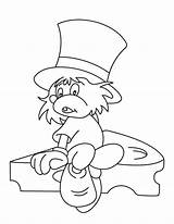 Mouse Wearing Hat Coloring sketch template