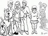 Coloring Scooby Doo Gang Pages Popular sketch template