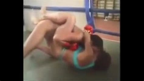 Beautiful Russian Womens Bikini Wrestling Match Choking Female