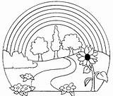 Rainbow Coloring Pages Printable Forest Toddler sketch template