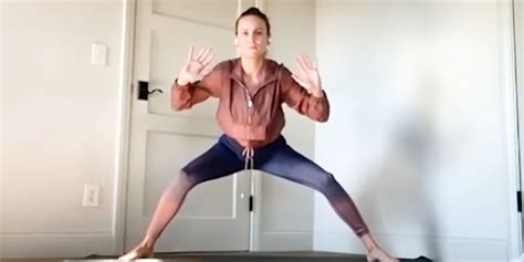 Brie Larson Documents Her First Workout In Quarantine