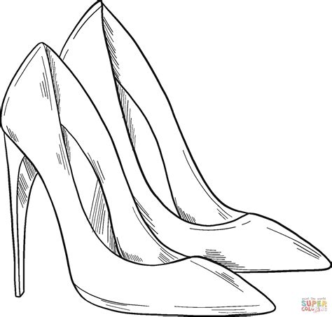high heel coloring page  printable coloring pages
