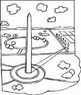 Coloring Washington Monument Designlooter Dc Pages 700px 61kb sketch template