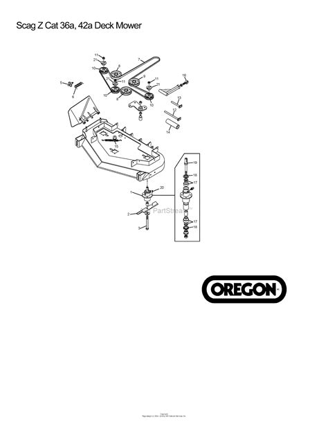 oregon scag parts diagram  scag  cat   deck mower