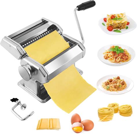 pasta makerstainless steel manual pasta maker machine   adjustable thickness settings