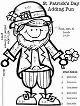 St Color Patrick Coloring Patricks Number Pages Addition Adding Math Kindergarten Patty March Leprechaun Printable Grade Puzzles Fun Crafts Saint sketch template