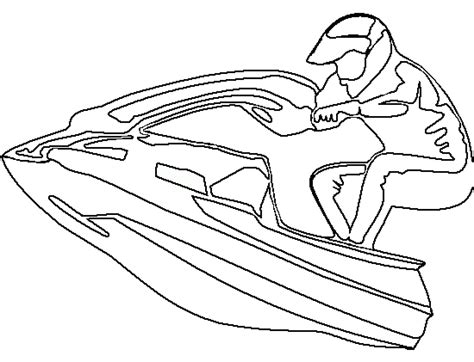 jet ski stand  sport coloring page