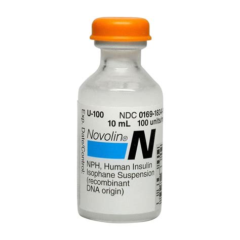 insulin novolin  human insulin isophane uml mdv ml vial