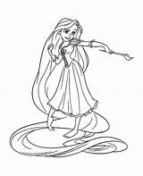 Coloring Tangled Kids Printable Rapunzel Pages Color Print Disney Characters sketch template