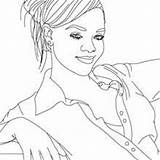 Rihanna Singing Coloring Pages Hellokids Songwriter sketch template